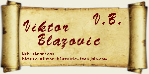 Viktor Blažović vizit kartica